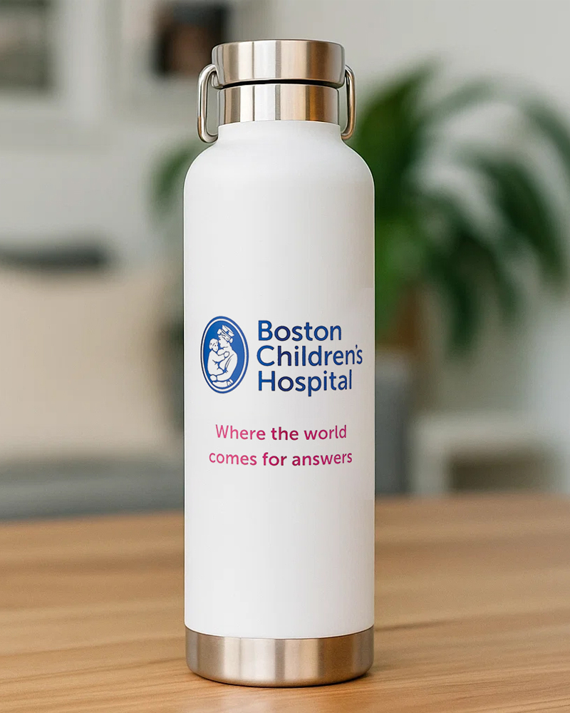 Boston Children's Hospital branded water bottles